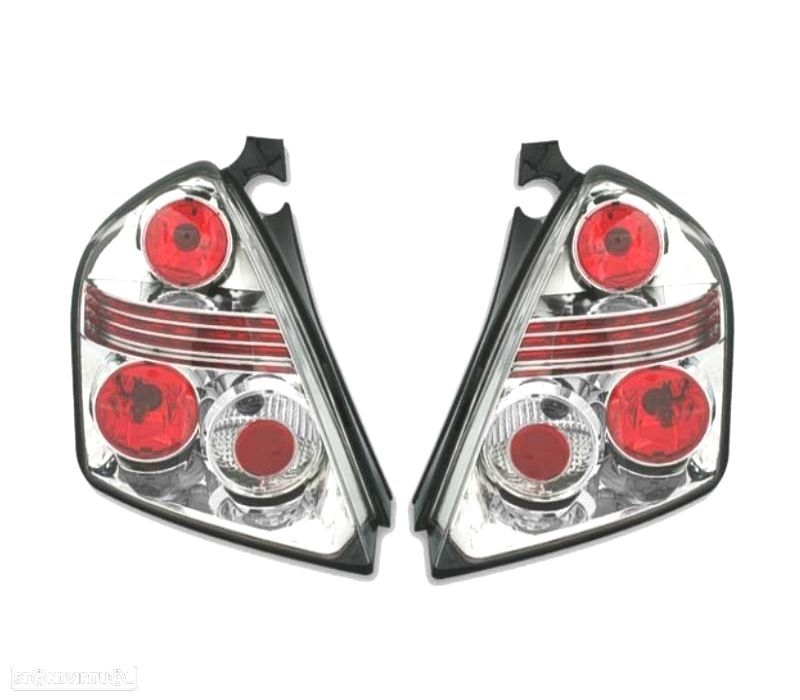 FAROLINS TRASEIROS FIAT STILO 01-08 LOOK LEXUS CROMADO - 1