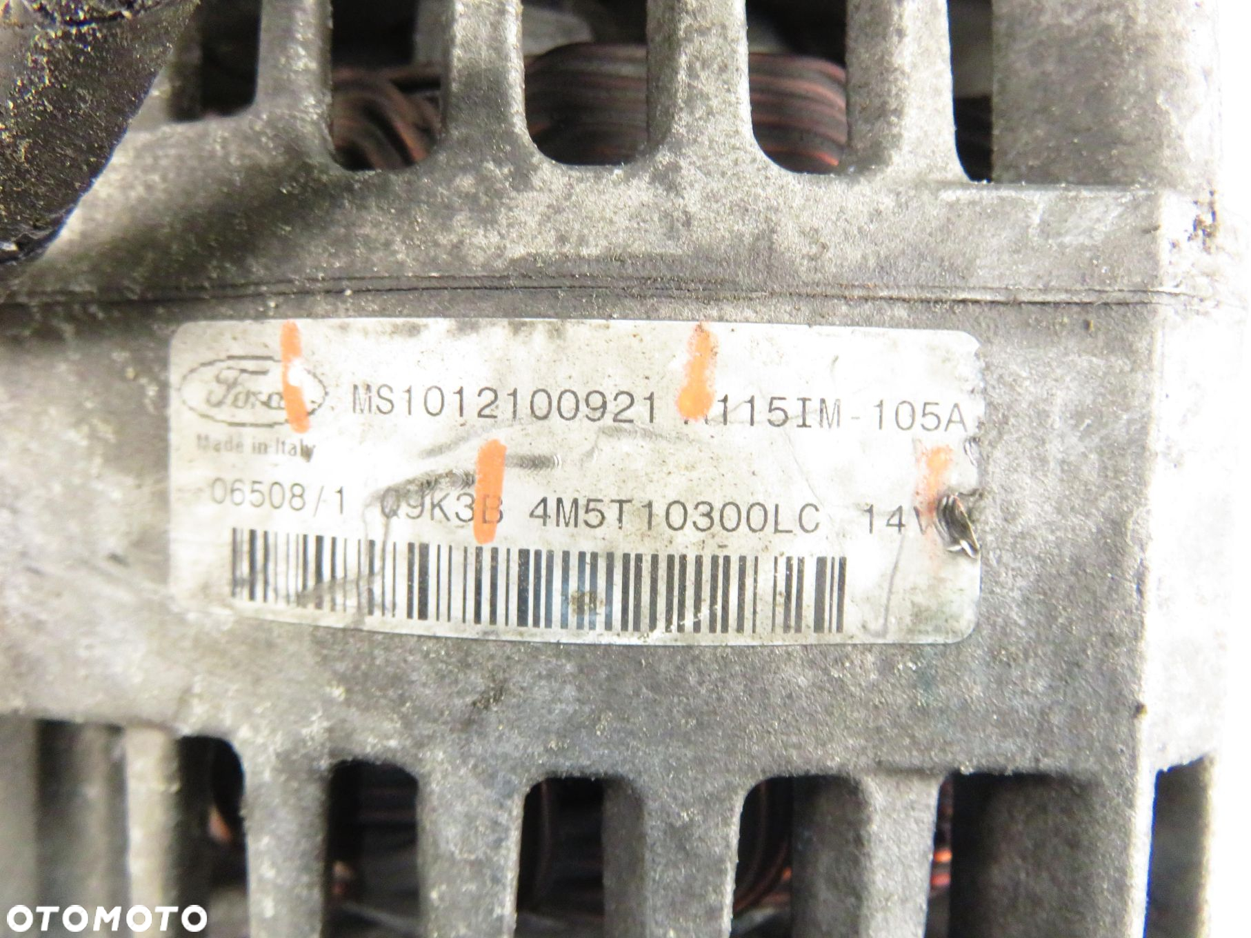 ALTERNATOR FORD FOCUS MK2 1.8 TDCi - KKDA MS1012100921 4M5T10300LC - 7