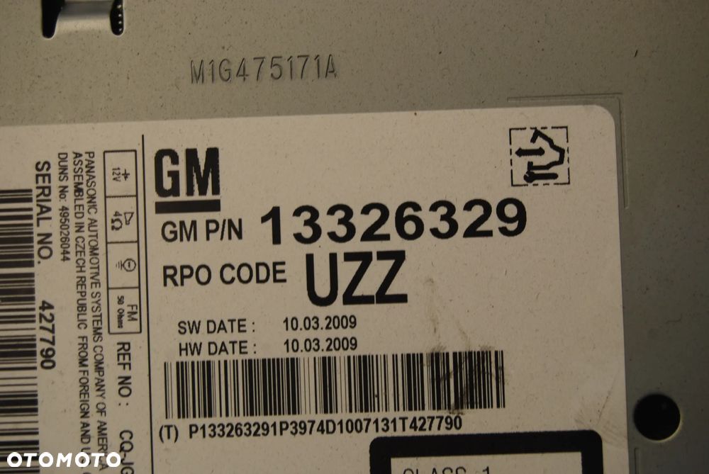 RADIO FABRYCZNE 13326329 OPEL INSIGNIA A - 5