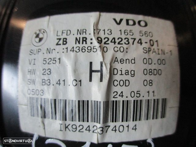 Quadrante 14369510C0 A2C53283851 BMW E92 COUPE FASE 2 2012 335D 285CV 2P BRANCO KM/H  DIGITAL - 4