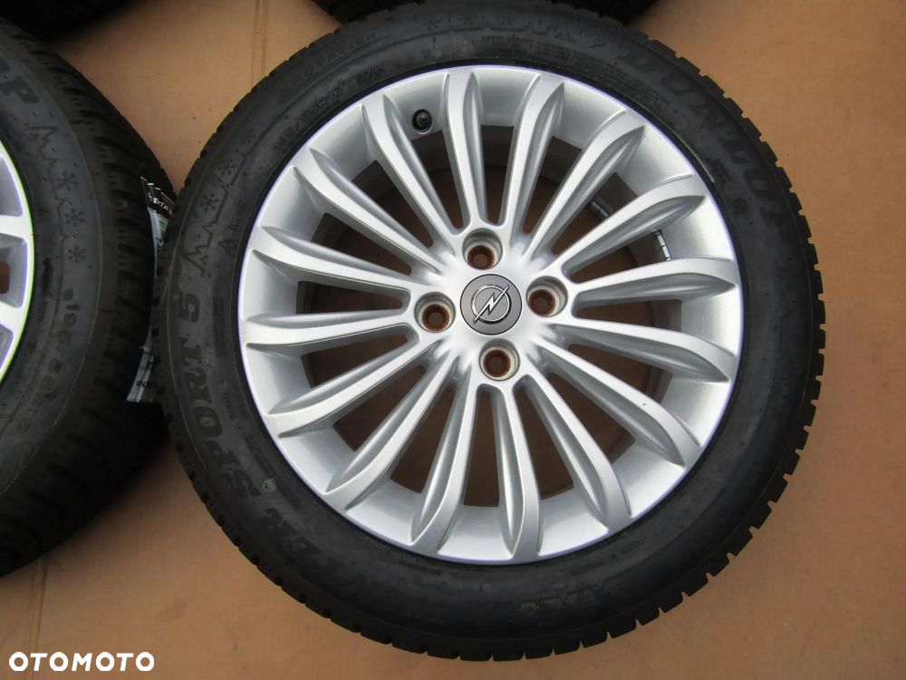 4x Felgi Aluminiowe Koła 16 Opel Adam Astra H Corsa D E Meriva Combo C Karl Chevrolet Aveo Fiat Grande Punto Evo 6,5 j ET40 + Opony 195/55 16 Dunlop Zimowe + Czujniki TPMS - 10