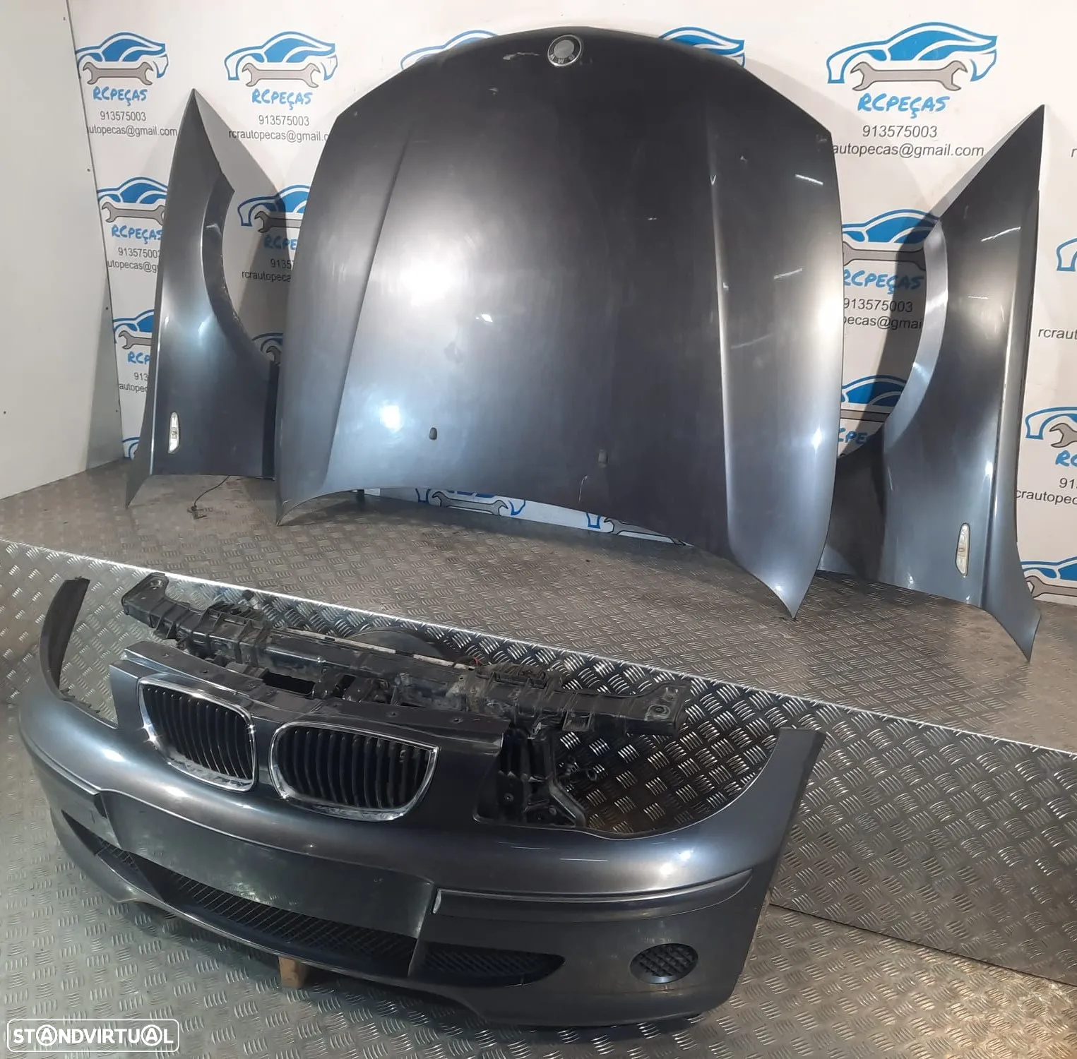 FRENTE COMPLETA BMW SERIE 1 E87 E81 PRE LCI PRE-LCI CAPOT PARACHOQUES GUARDA-LAMAS OTICAS RADIADOR VENTILADOR FRENTE FIBRA REFORÇO - 4
