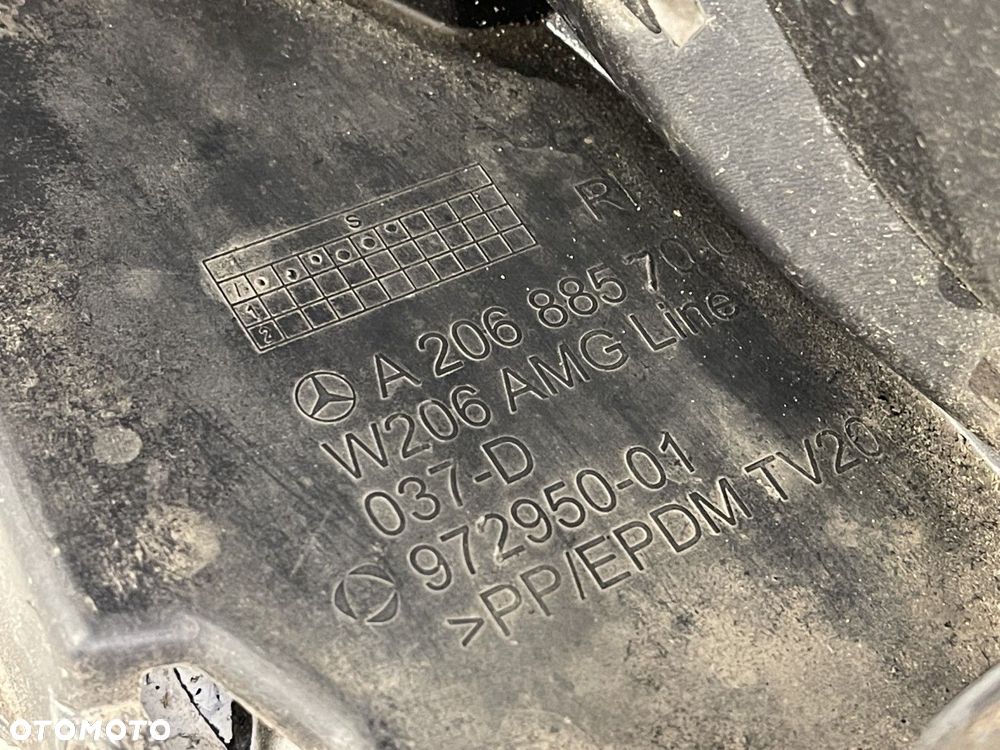 ORYGINALNY PRAWY PRZEDNI SLIZG ZDERZAKA MERCEDES C KLASA W206 A206 AMG A206885700 - 6