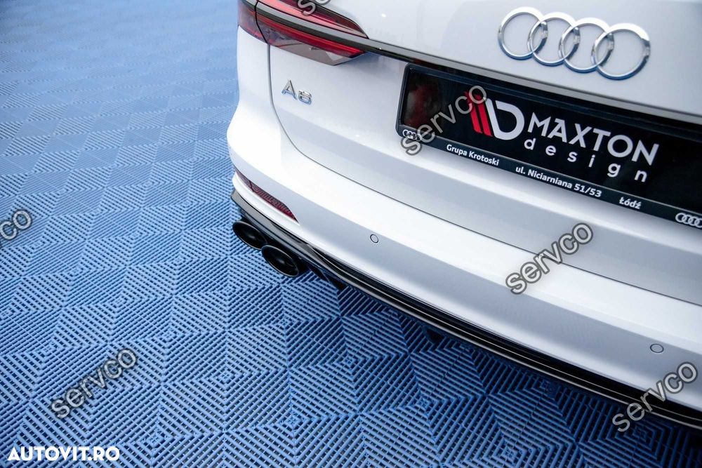 Difuzor si imitatii evacuare Audi A6 C8 S-Line 2018- v6 Maxton Design - 4