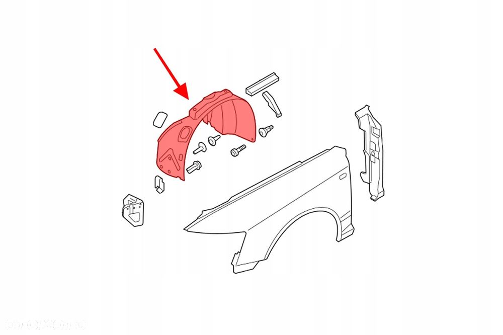 materiałowe nadkole przednie lewe 4f0821133p audi a6 c6 4f sedan 2008- - 3