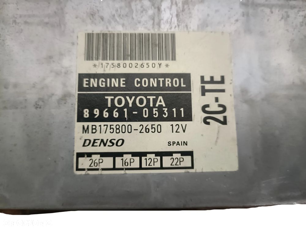 TOYOTA AVENSIS T22 97-02 2,0 TD KOMPUTER STEROWNIK DENSO 89661-05311 * - 2