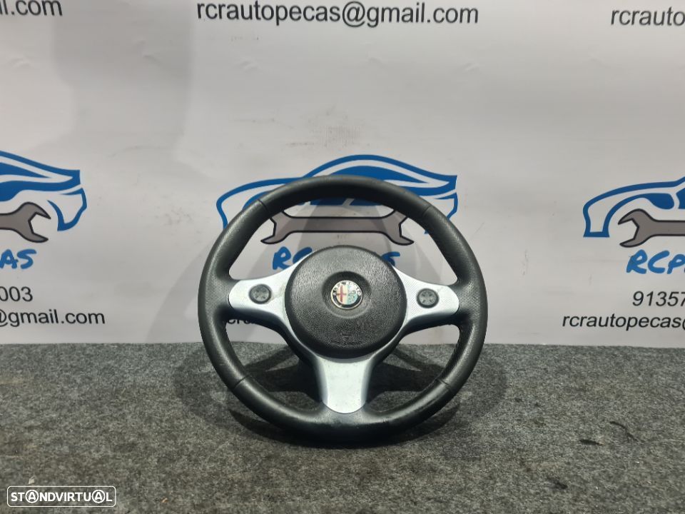VOLANTE GUIADOR COMPLETO ALFA ROMEO 159 PELE COMANDOS MULTIFUNÇÕES AIRBAG - 2