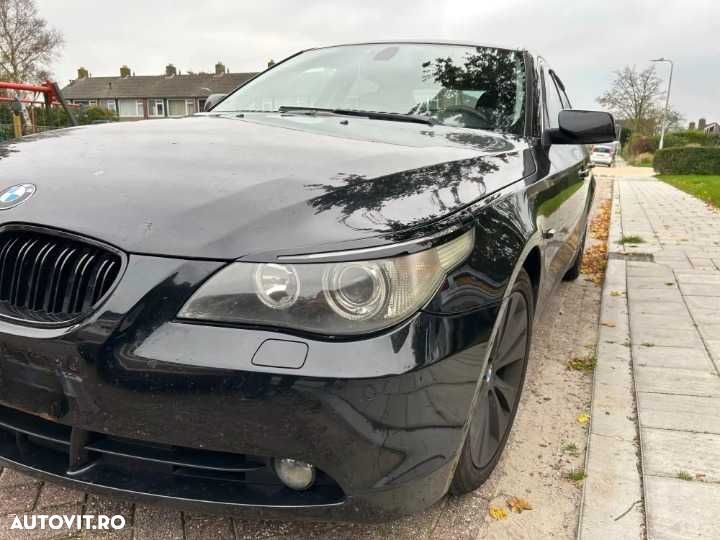 Set 2 Pleoape Faruri Far BMW Seria 5 E60 E61, 2003-2010, Negru Lucios - 7