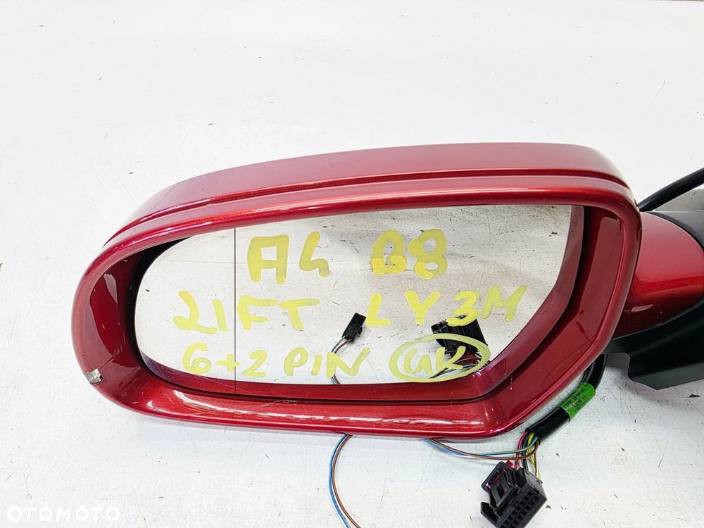 LUSTERKO ZEWNĘTRZNE LEWE AUDI A4 B8 LIFT LY3M 6+2 PIN UK - 3