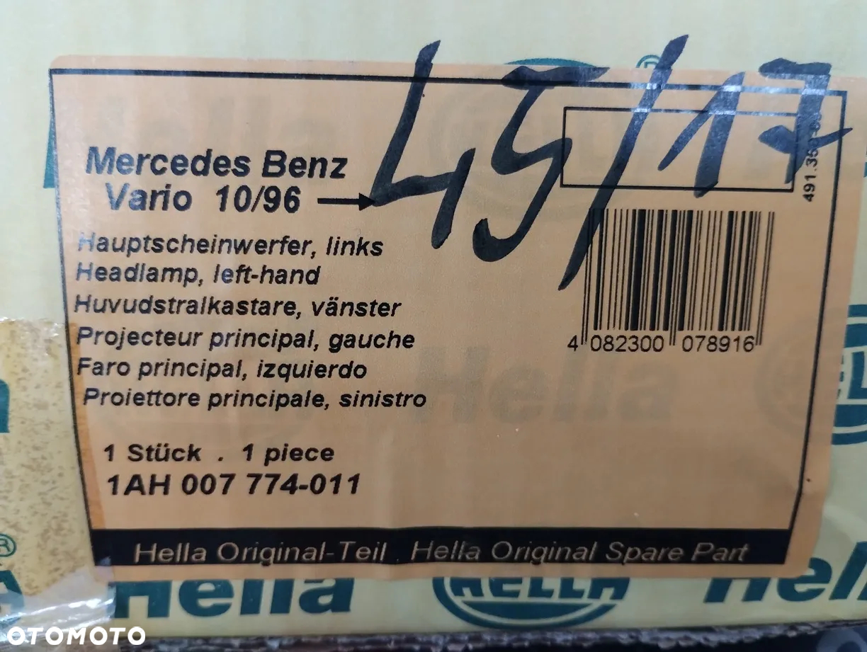 REFLEKTOR LAMPA PRZEDNIA LEWA 1 AH 007 774-011 670 820 05 61 MERCEDES VARIO 1996-2013 - 4