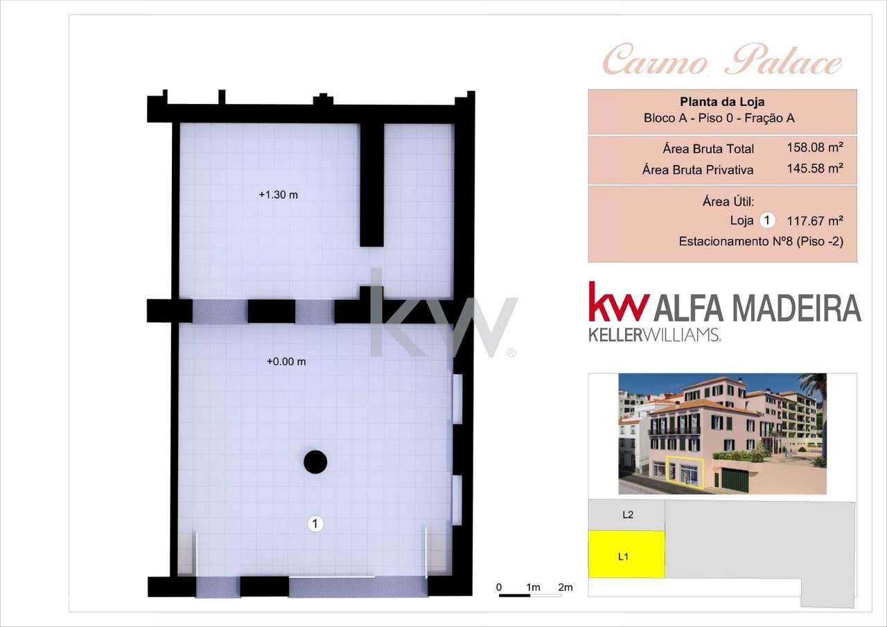 Espaço Comercial | 145 m2 de ABP | Rua do Carmo | Funchal | Madeira Is - Grande imagem: 2/10