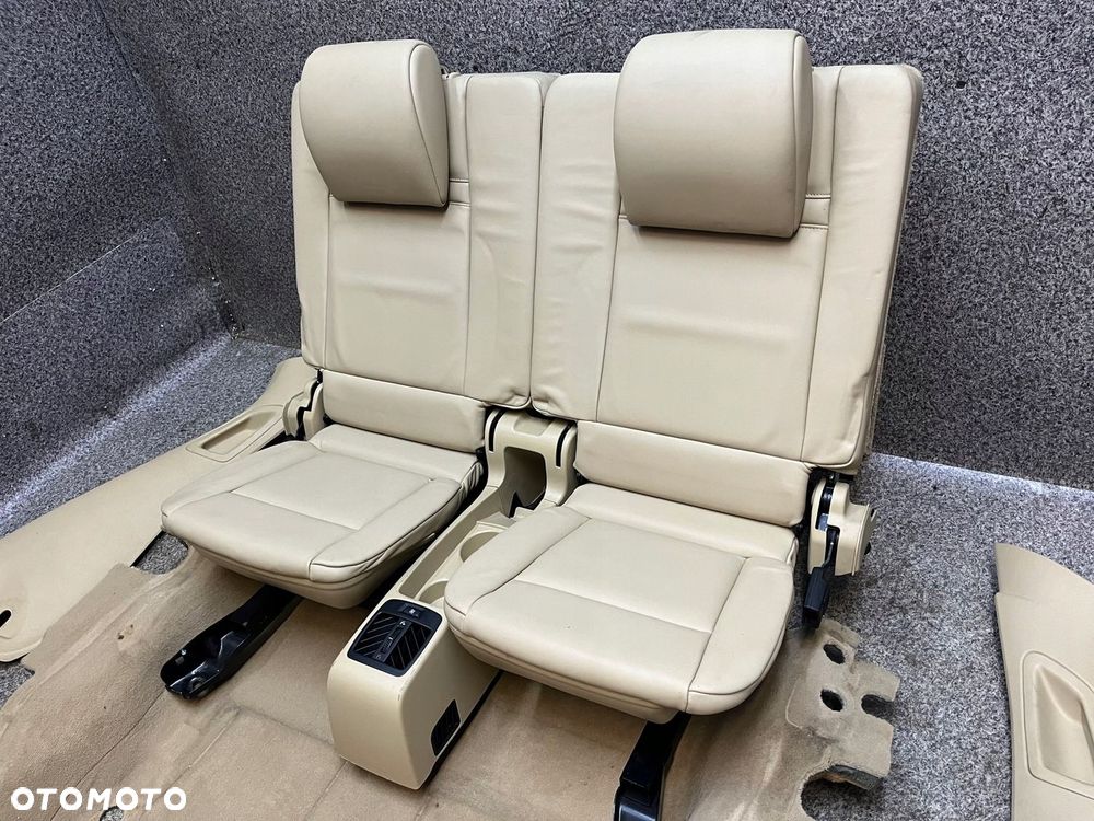Kanapa trzeci 3 rzad foteli pasy dywan skora Nappa Beige 7 osob BMW E70 X5 - 4