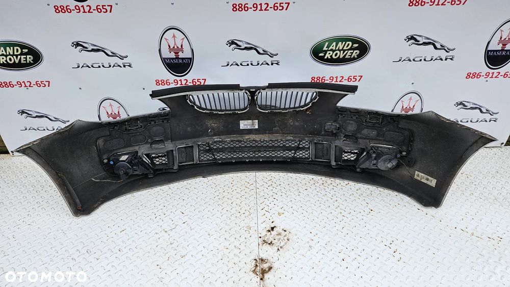 BMW 5 E60 LIFT 2007-2010 Kompletny zderzak przedni Zderzak przód pod XENON kolor srebrny Titansilber - 10