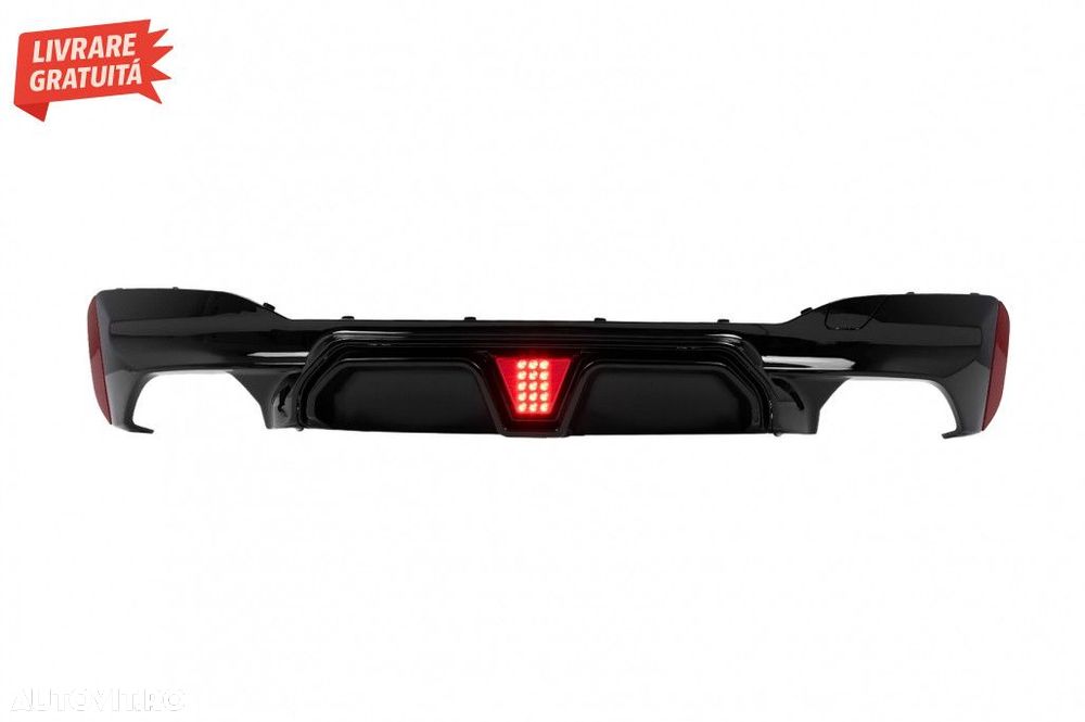 Difuzor Bara Spate cu LED BMW Seria 5 G30 G31 (2017-2024) M5 Design Ne - 1