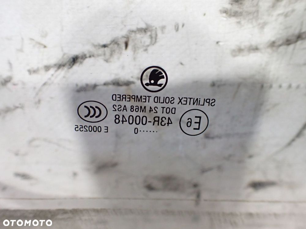 SZYBA BOCZNA LEWA PRZEDNIA DRZWI SKODA OCTAVIA II 1.6TDI LIFT - 6