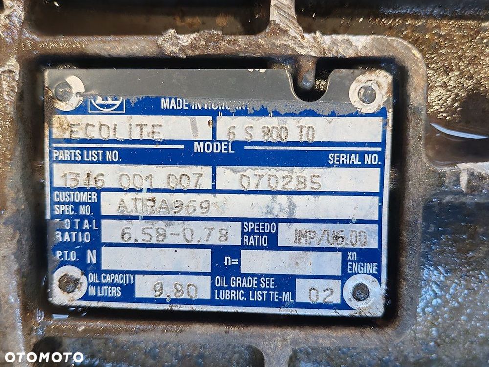 SKRZYNIA BIEGÓW DAF 6S800TO ATRA969 - 5