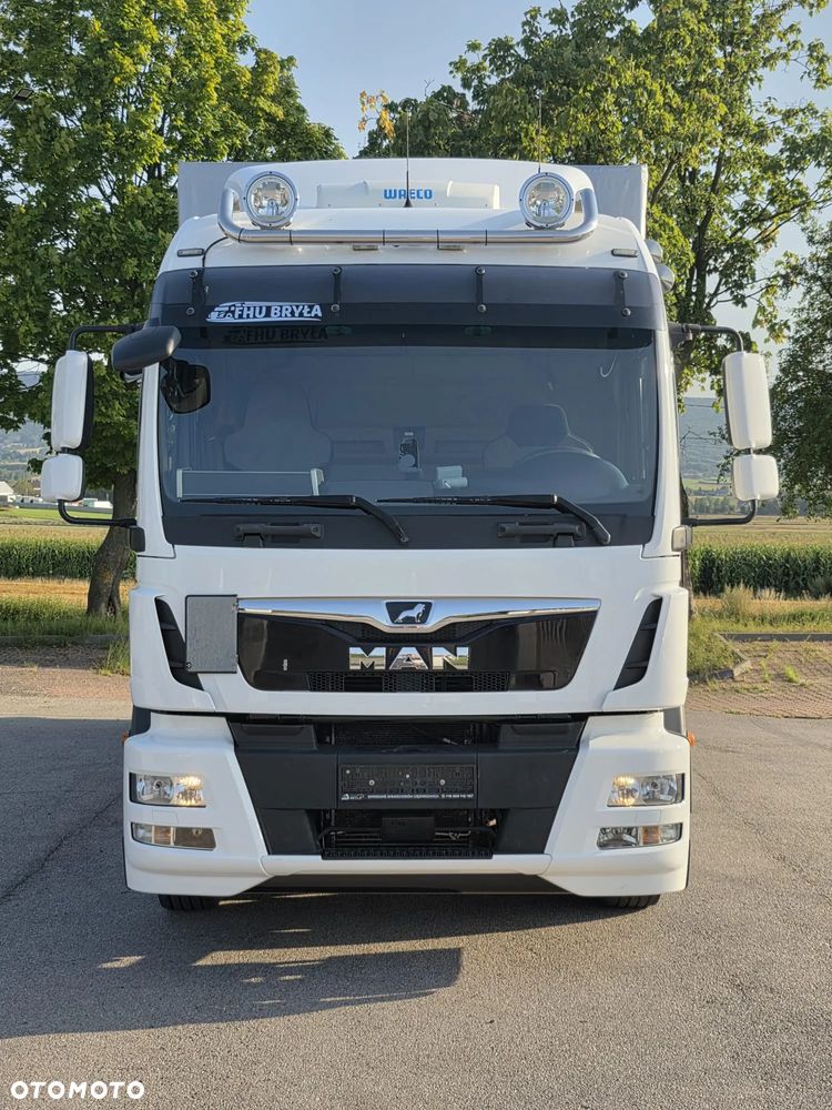 MAN TGM 15.290 / BURTO-FIRANKA / CAŁY NA PODUSZKACH /KLIMA POSTOJOWA / 2018R /  NISKI PRZEBIEG / 18 PALET / E6 / JAK NOWY / WINDA / - 12