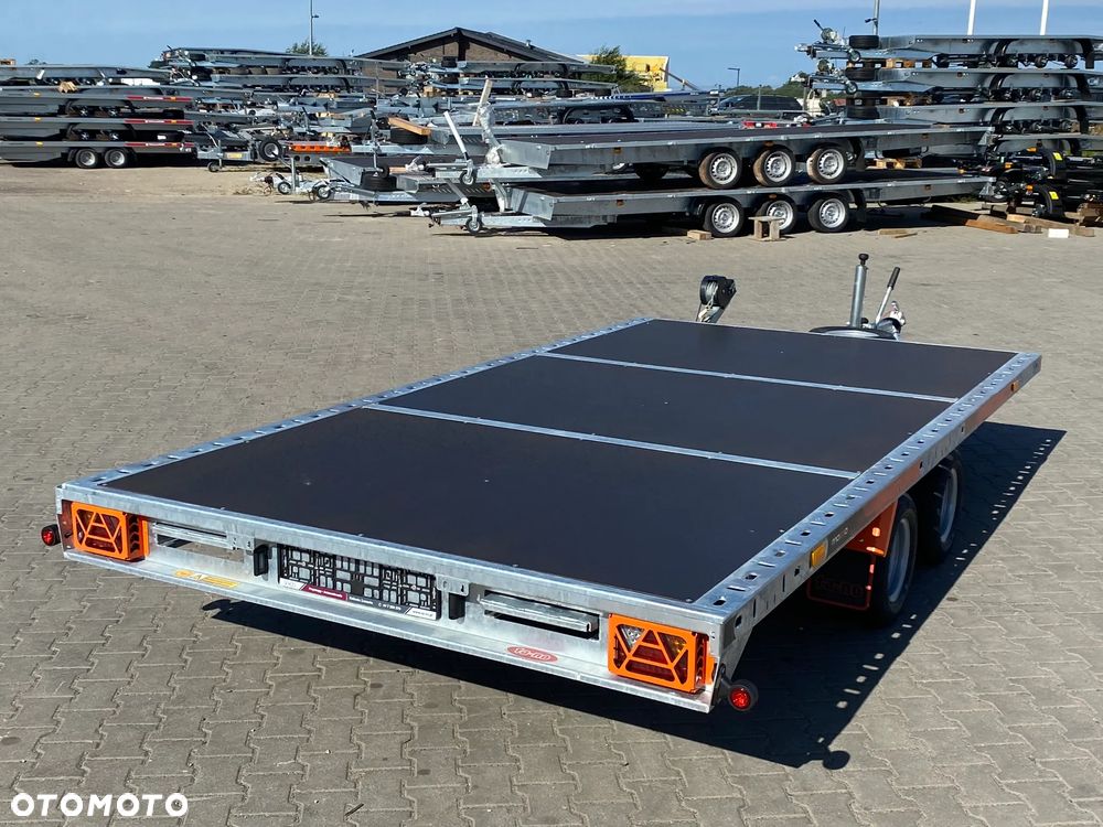 TA-NO DOSTAWA! Przyczepa laweta Gravity wym. 400x200, uchylna grawitacyjnie, SPAWANA, FULL LED, ryglowane najazdy HIT! - 12