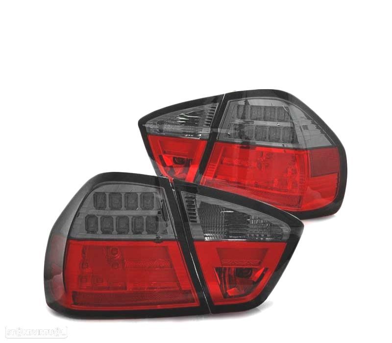 FAROLINS TRASEIROS LED BMW E90 05-08 ESCURECIDO VERMELHO - 2