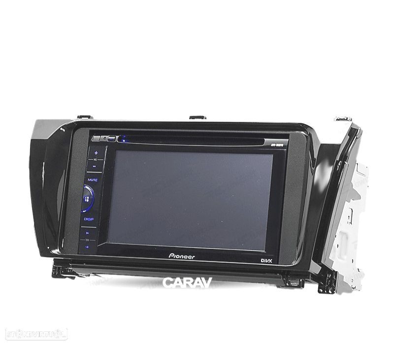 MOLDURA ADAPTADOR PRETO BRILHO PARA RADIO 2-DIN PARA TOYOTA COROLLA 13-16 - 3