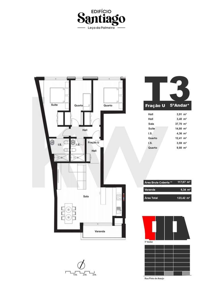 Apartamento T3, c/ varanda e garagem, no Centro Histórico de Leça d - Grande imagem: 4/21