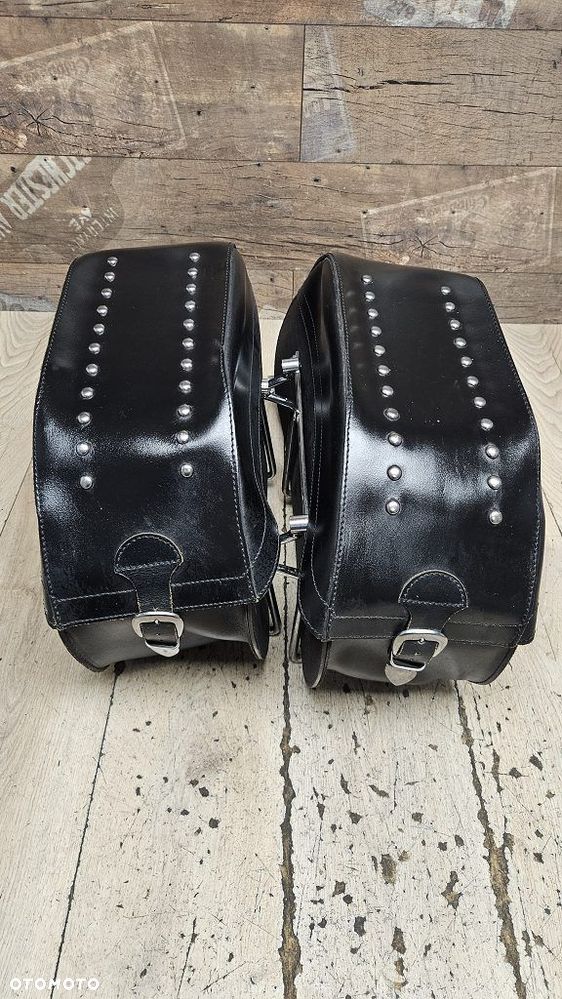 Duże kufry sakwy Ledrie stelaż z podporą Yamaha XVS1100 Drag Star Classic - 6