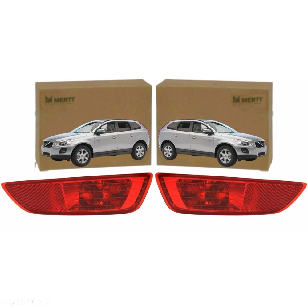 VOLVO XC60 2008-2013 HALOGENY LAMPY PRZECIWMGIELNE TYLNE KOMPLET LEWA PRAWA - 1