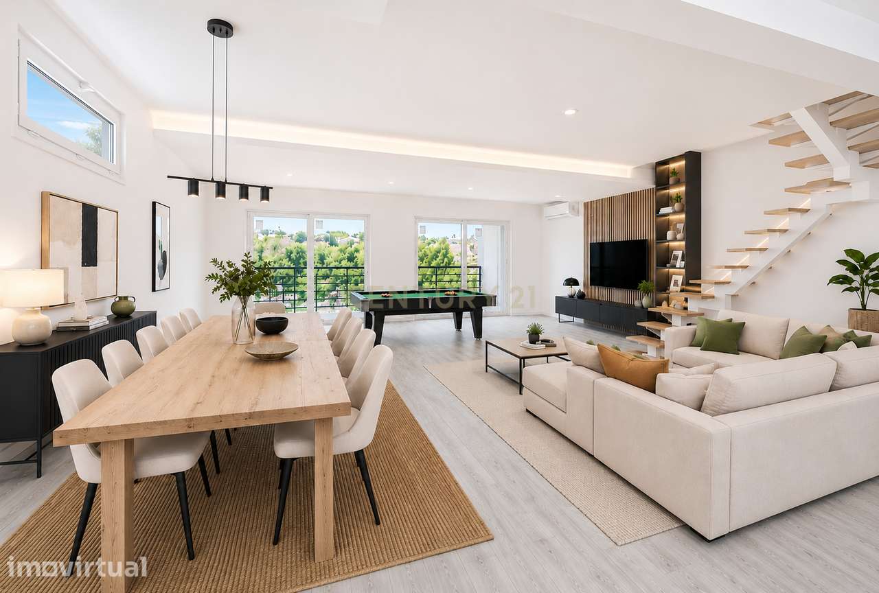 DUPLEX T1 + 1 OPEN SPACE 30m2, COM TERRAÇOS,CHURRASQUEIRA E JARDIM EM - Grande imagem: 4/29