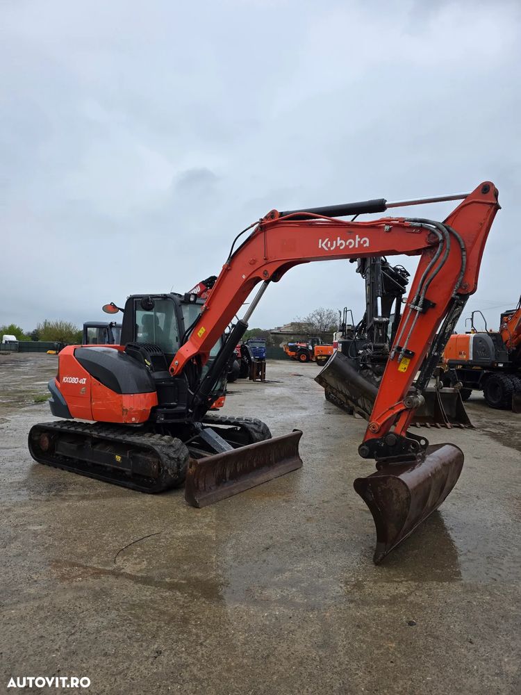 Kubota KX080-4 alpha excavator pe senile midiexcavator compact - 5