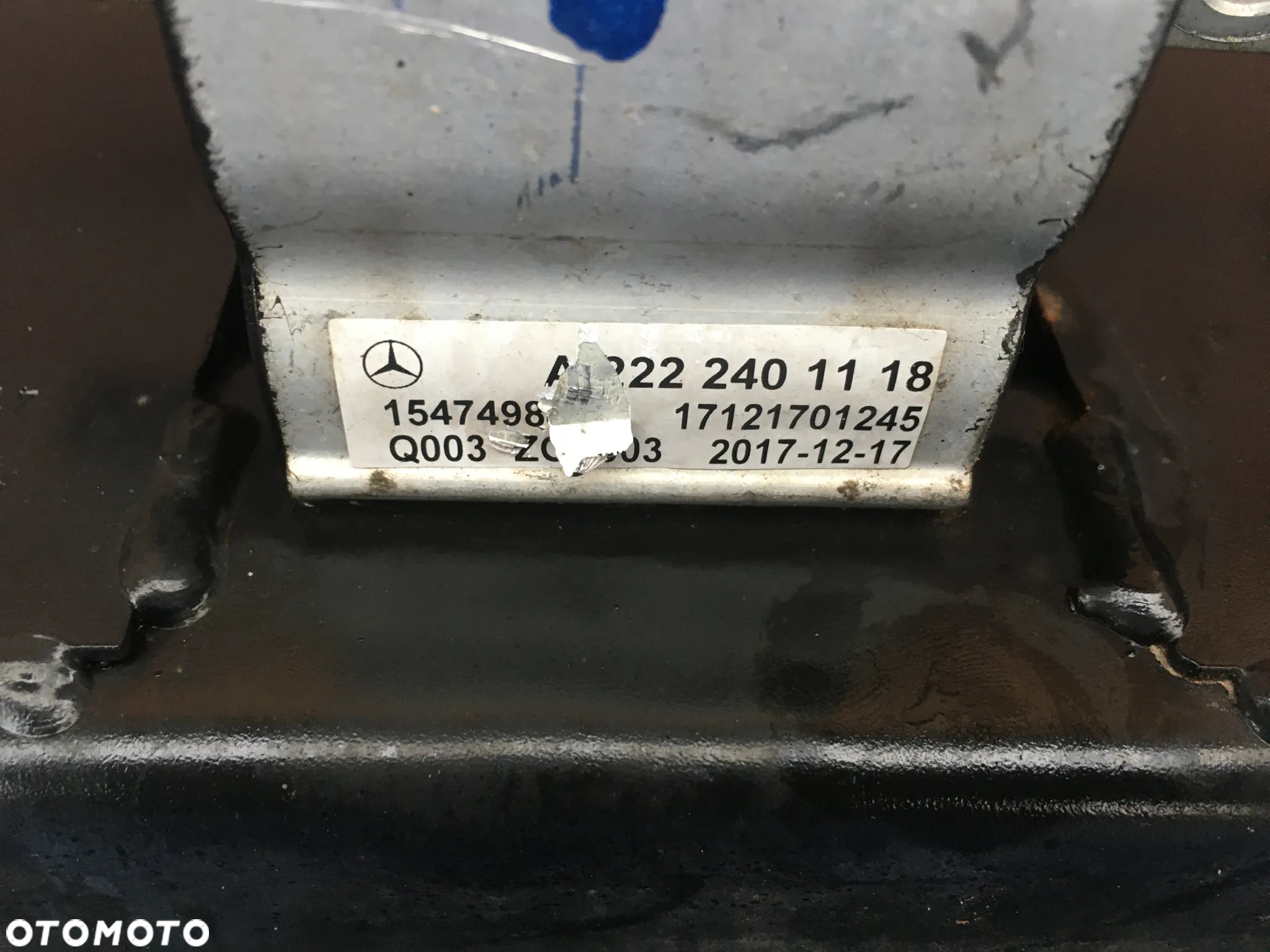 Mercedes S500 W222 Lift Łapa Podpora Skrzyni Poduszka A2222401300 A2222401118 - 3