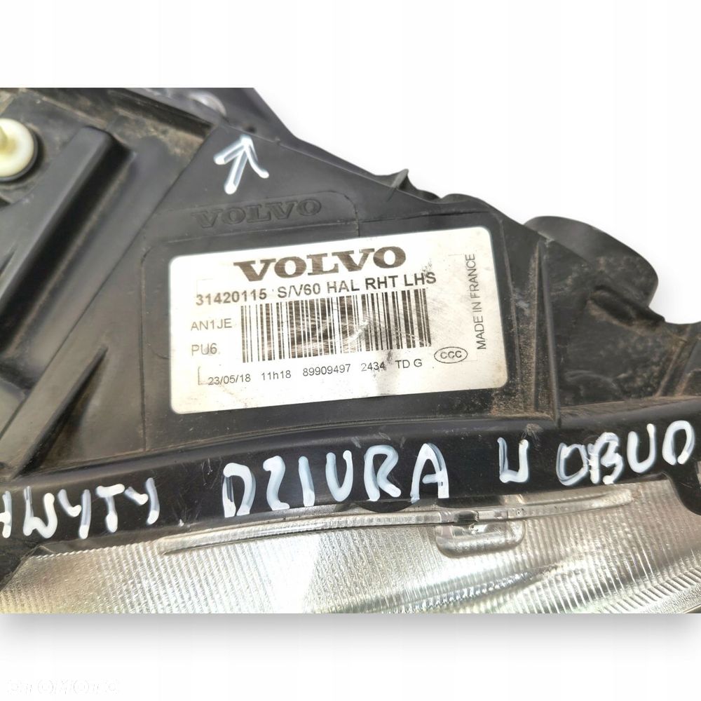 LAMPA LEWA Volvo S60 II V60 LIFT 2013- lewy przód przednia europa 31420115 - 2