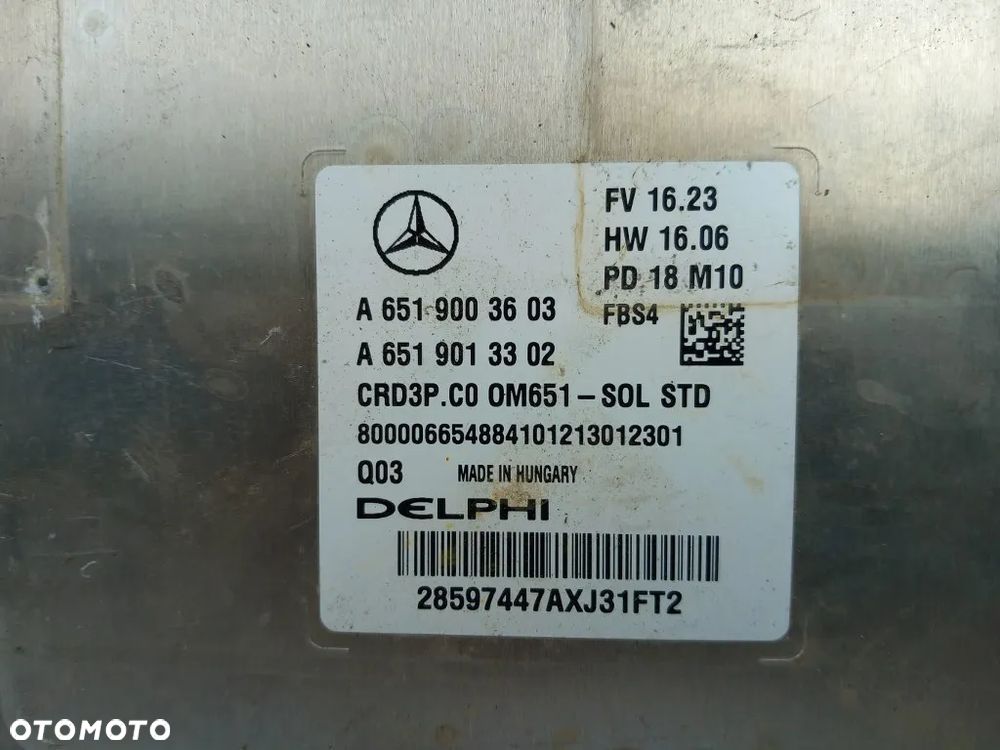 sterownik silnika komputer mercedes sprinter w907 2.2 cdi a6519003603 a6519013302 - 3