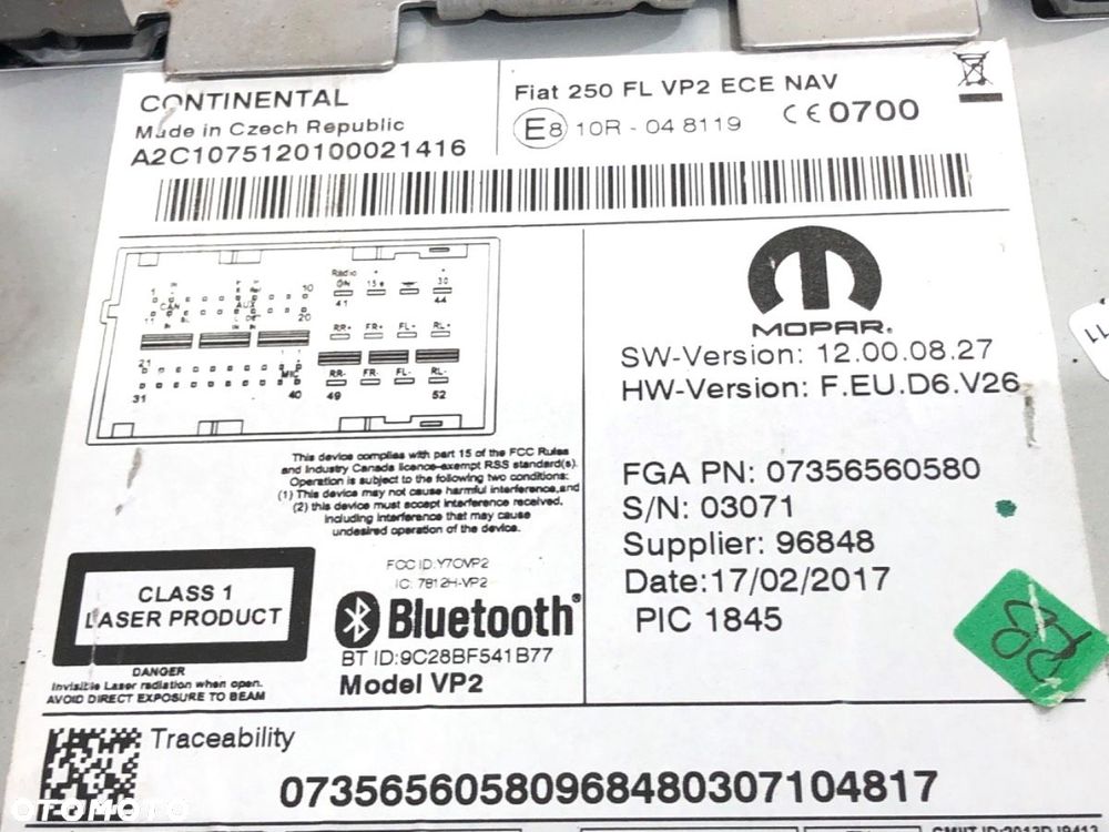 RADIO NAWIGACJA  FIAT DUCATO Autobus (250_) 2006 - 2022 130 Multijet 2,3 D 96 kW [131 KM] olej - 4
