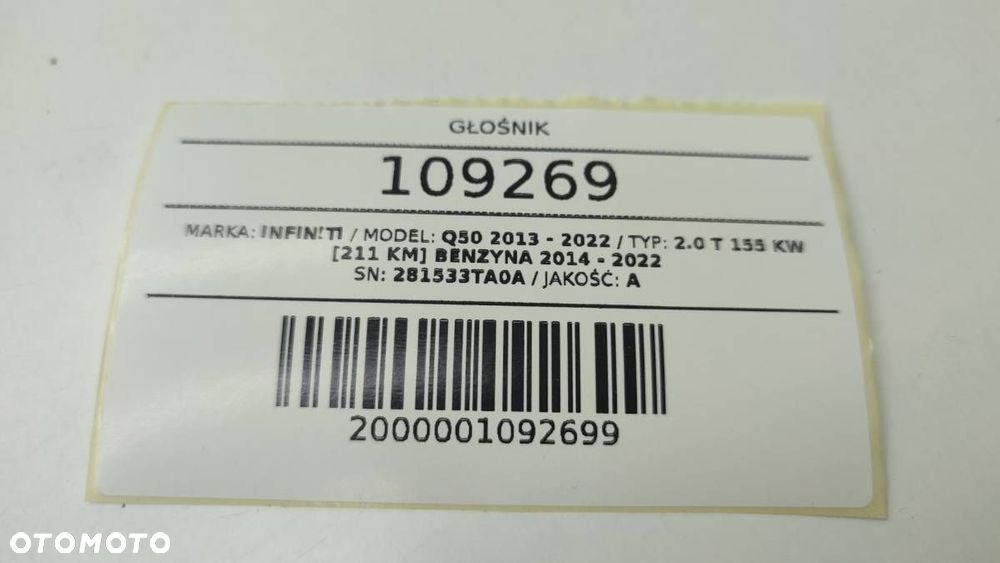GŁOŚNIK BOSE 5635052700 281533TA0A INFINITI Q50 BOSE - 4