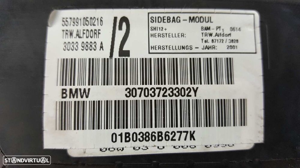 AIRBAG DA PORTA DIANTEIRA ESQUERDA BMW X5 (E53) 4.4I AUTOMáTICO - 3