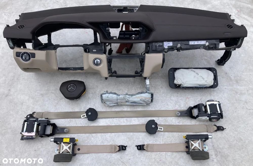 MERCEDES E W212 W207 DESKA SKÓRA  KONSOLA KOKPIT PULPIT PÓŁKA PARAPET AIRBAG PODUSZKI PODUSZKA POWIETRZNA KIEROWCY PASAŻERA KOLANOWA KOLAN KOLANO PASY PAS naprawa regeneracja Raz2 !!! - 1