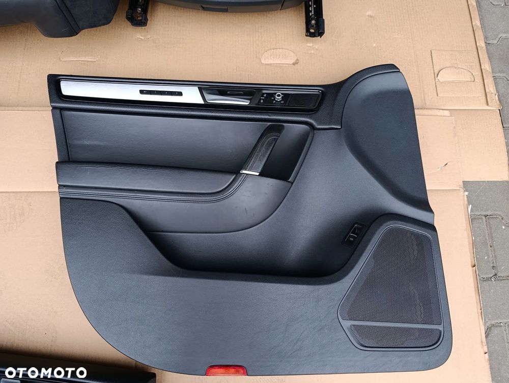 VW TOUAREG II 2 7P FOTELE SIEDZENIA BOCZKI KOMPLET GRZANE PÓŁSKÓRA EUROPA - 9