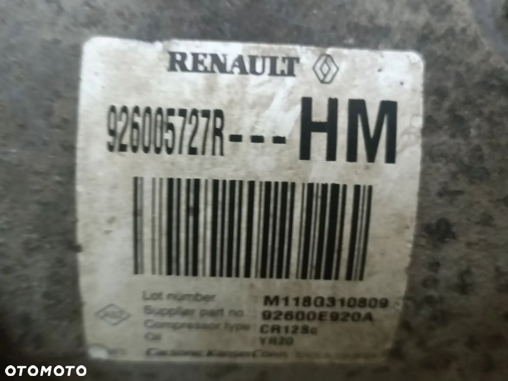 DACIA DOKKER 12-17 r. 1,6 l. SPRĘŻARKA KOMPRESOR KLIMATYZACJI 926005727R + - 2