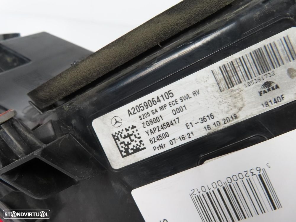 Farolim LED Direito/Trás Usado / Original MERCEDES-BENZ C-CLASS T-Model (S205) A... - 7