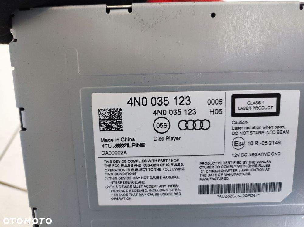 odtwarzacz cd dvd disc drive audi q8 e-tron - 6
