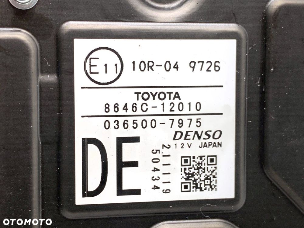 KAMERA SZYBY PRZEDNIEJ  TOYOTA COROLLA sedan (_E21_) 2019 - 2022 1.8 VVTi Hybrid (ZWE211, MZEA12) 72 - 5