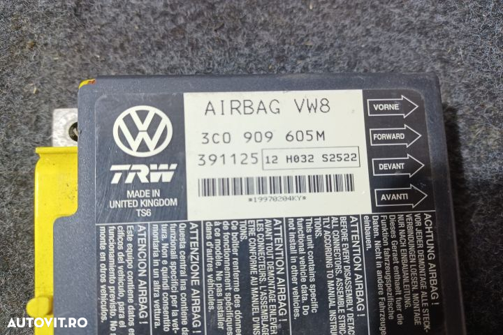 Calculator airbag 3C0909605M Volkswagen VW Passat B6 [2005 - 2010] wa - 4
