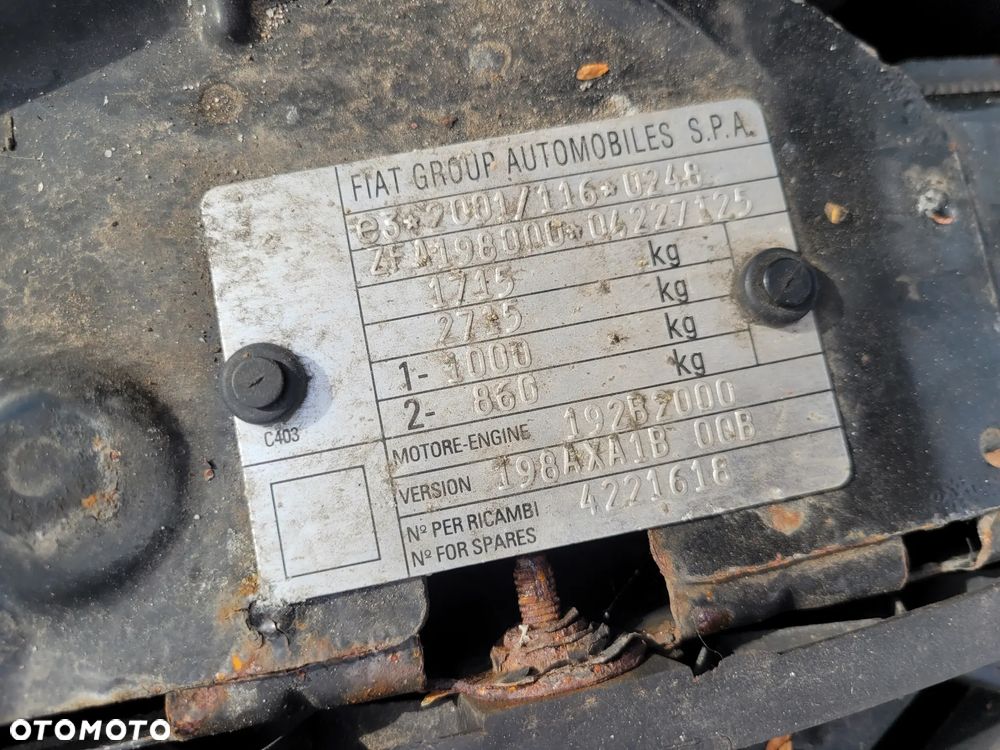 fiat bravo silnik 1.4 16v 192b2000 skrzynia sanki belka przód tył wahacz zacisk zwrotnica maglownica - 3