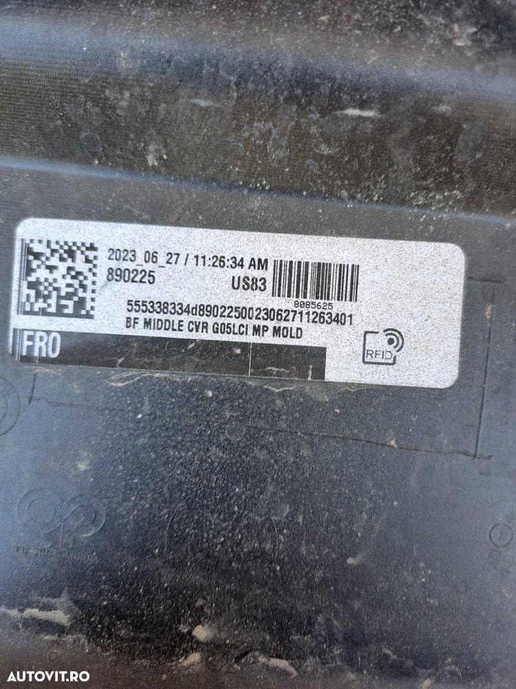 Grila ornament bara fata Bmw X5 G05 LCI M-Packet cod 51118085625 - 2