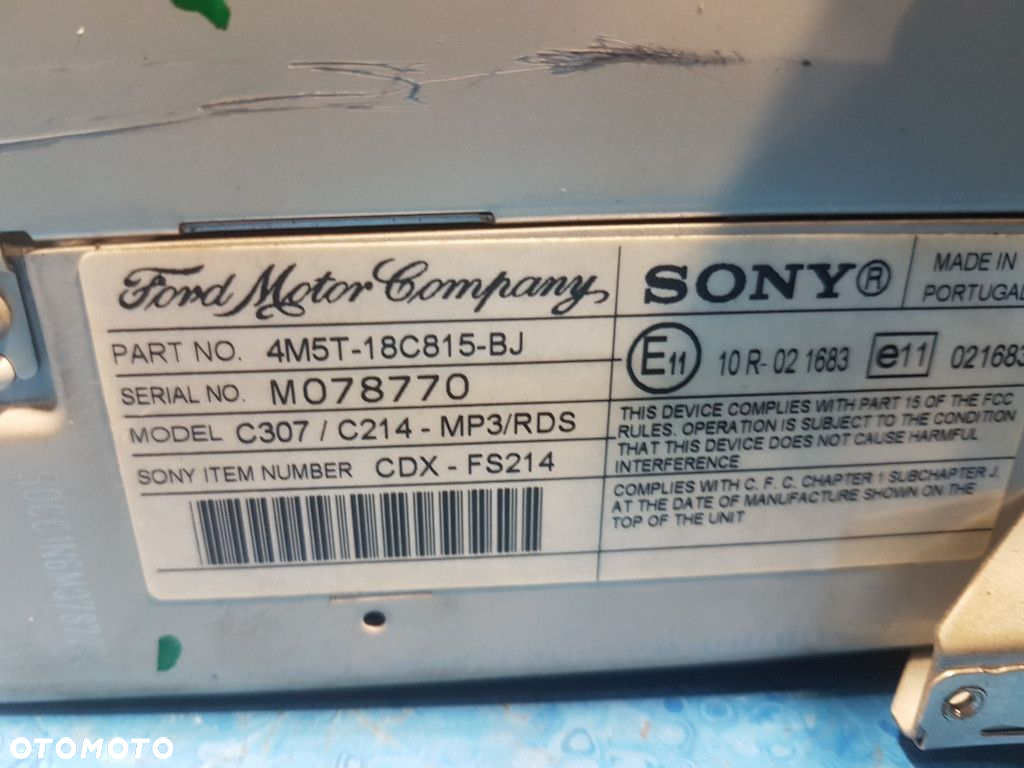 FORD FOCUS C-MAX RADIO CD VP7S7F-18C821-DA - 2