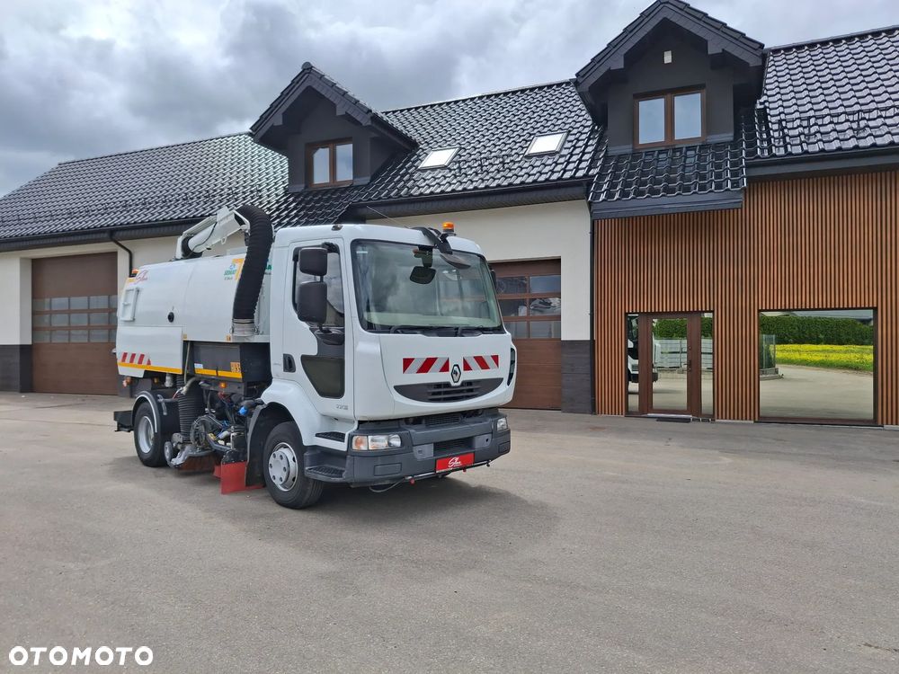 Renault Midlum 220 DXI Zamiatarka SEMAT Zoeller Johnston Szczotki L/R Obie Strony 2013r Napęd Hydrostat 36 tyś Kilometrów 3132 Mth Euro 5 Rura Do Liści Studzienek - 1