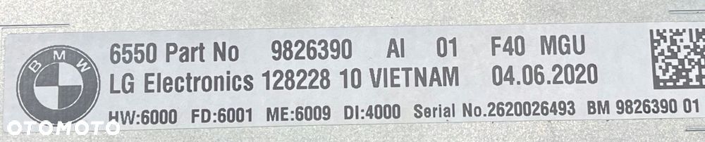 A366 BMW 1 F40 EKRAN MONITOR NAWIGACJA WYŚWIETLACZ 9826390 - 10