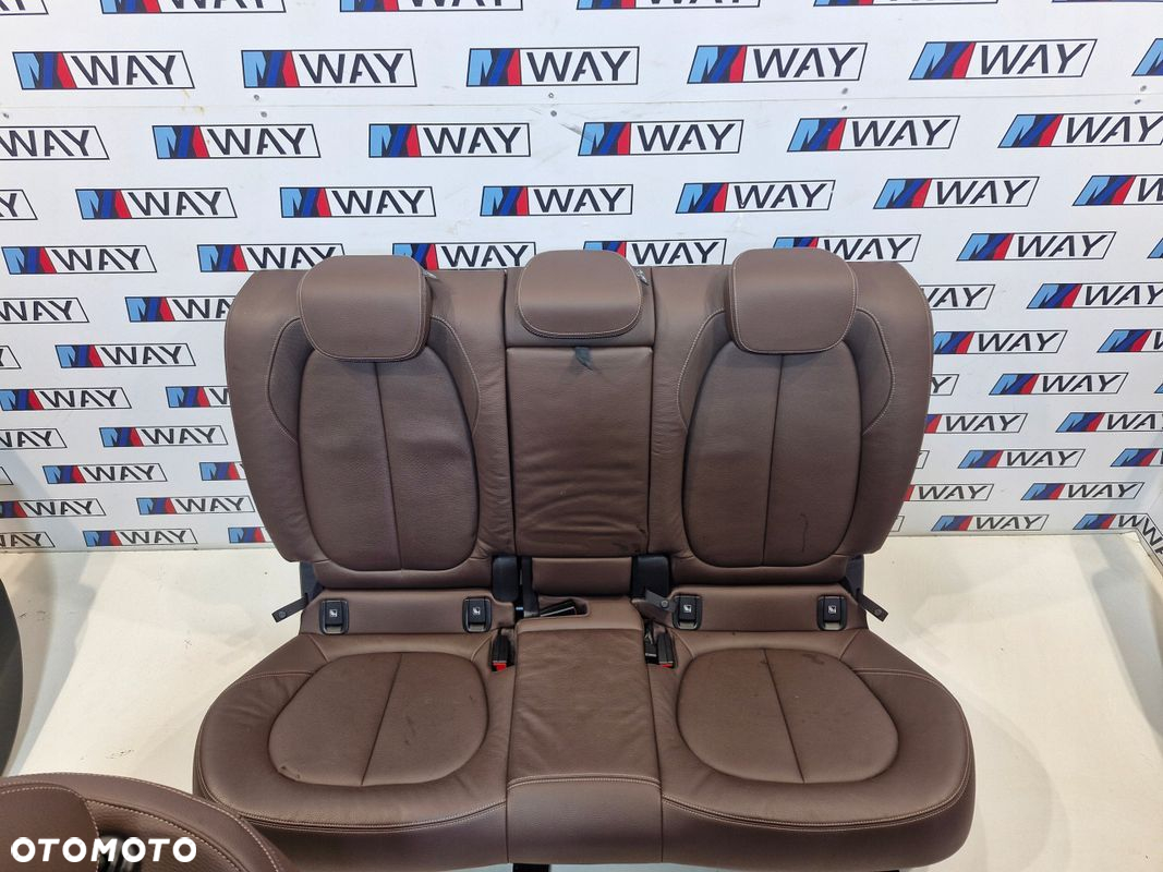 BMW X1 F48 FOTELE SKÓRA KANAPA BOCZKI SPORT SPORTSITZE BRĄZOWE GRZANE EU - 2