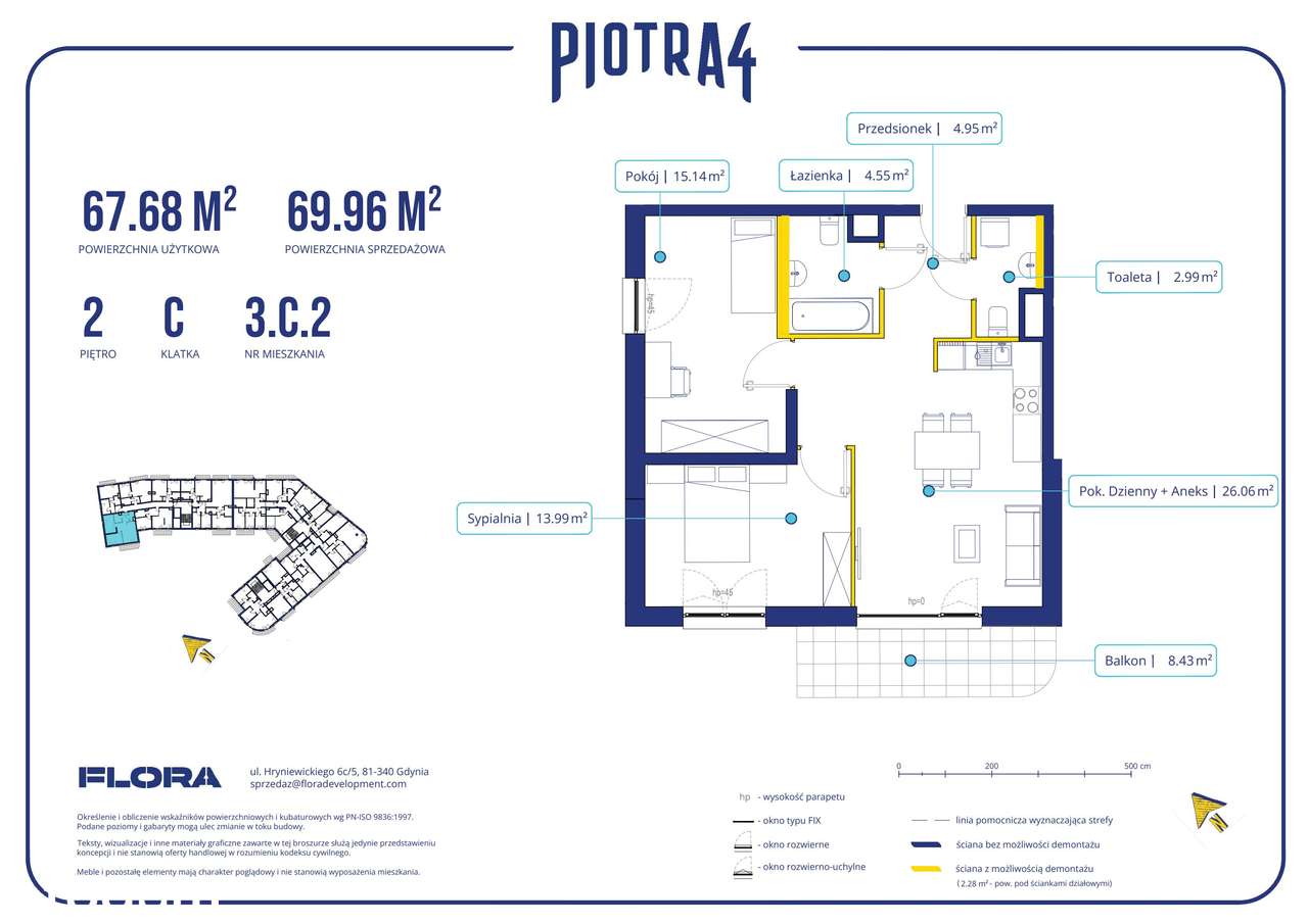 3-pokojowe mieszkanie 67m2 + balkon Bez Prowizji - Pełny obrazek: 2/11