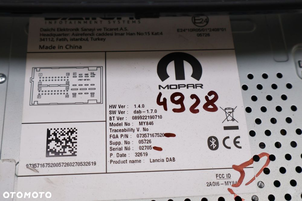 LANCIA YPSILON RADIO '07357167520 - 8